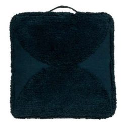 Nouveau ⭐ Coussin De Sol Tufté Bloom 40x40cm Bleu Canard ❤️