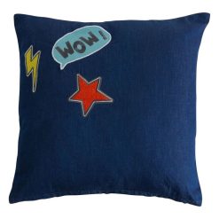 Nouveau ✔️ ACTUEL Coussin Fantaisie En Gaze De Coton Effet Denim ????