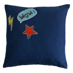 Nouveau ✔️ ACTUEL Coussin Fantaisie En Gaze De Coton Effet Denim 🌟