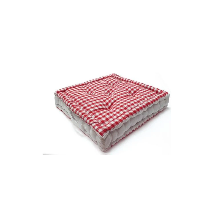 Sortie 💯 Soleil D'ocre Coussin De Sol En Coton VICHY Rouge 🔔 3 Sortie 💯 Soleil D'ocre Coussin De Sol En Coton VICHY Rouge 🔔