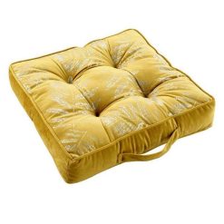 Vente flash ???? Paris Prix Coussin De Sol Imprimé Adelor 40x40cm Jaune ????