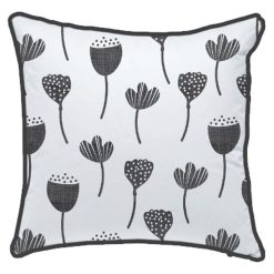 Acheter ???? Coussin Déco Déhoussable En Coton Motifs Fleurs ALLOVER ????