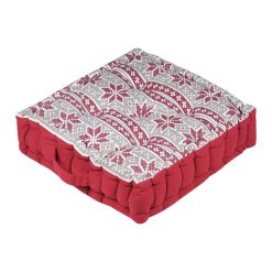 Budget ???? Lovely Casa Coussin De Sol 45x45 Cm Chandail Rouge Coton ????