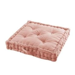 Acheter 💯 Paris Prix Coussin De Sol Déco Panama 60x60cm Rose Poudré 👏