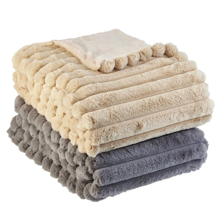 Sortie 🔥 ACTUEL Plaid Uni Effet Fausse Fourrure 220gsm 🔔 5 Sortie 🔥 ACTUEL Plaid Uni Effet Fausse Fourrure 220gsm 🔔 – Image 3