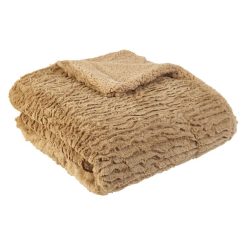 Coupon ???? ACTUEL Plaid Contraste Embossé En Polyester 240gsm PALMERAIE ????