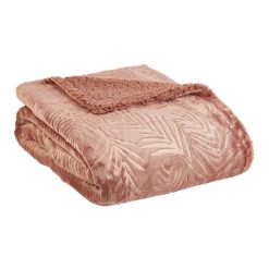 Bon marché ⭐ ACTUEL Couverture Contraste Embossé En Polyester 230gsm PALMERAIE ???? -Jardin Privé Shop unnamed file 1538