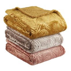 Bon marché ⭐ ACTUEL Couverture Contraste Embossé En Polyester 230gsm PALMERAIE ???? -Jardin Privé Shop unnamed file 1540