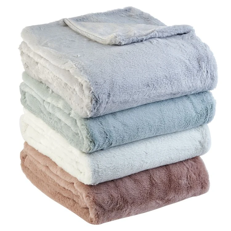 Grosses soldes ⌛ ACTUEL Plaid Uni Effet Fausse Fourrure 300gsm 🥰 5 Grosses soldes ⌛ ACTUEL Plaid Uni Effet Fausse Fourrure 300gsm 🥰 – Image 3