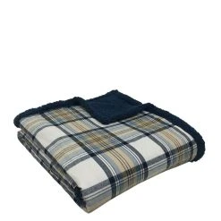 Tout neuf 🎉 ACTUEL Plaid Double Face Motif écossais/sherpa 150g/m² MOUNTAIN HOLIDAYS 🔥