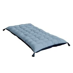 Meilleur prix 🧨 Futon Bicolore En Coton Avec Pompons MADRAGUE 🔥