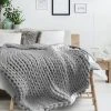 Sortie 🧨 The Home Deco Factory Plaid Grosse Maille Chunky - L. 150 X L. 120 Cm - Gris 😉 -Jardin Privé Shop unnamed file 1701