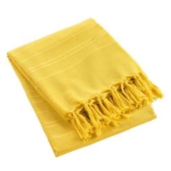 Grosses soldes 😍 Paris Prix Jeté De Canapé à Franges Lilia 220x240cm Jaune ✨