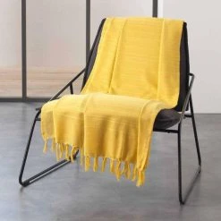 Grosses soldes 😍 Paris Prix Jeté De Canapé à Franges Lilia 220x240cm Jaune ✨ -Jardin Privé Shop unnamed file 1763