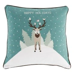 De gros 🔥 ACTUEL Coussin Déco Imprimé Reine HAPPY HOLIDAYS ✔️