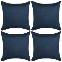Top 10 ???? VIDAXL Housse De Coussin 4 Pcs 80x80cm Polyester Faux Daim Bleu Marin ????