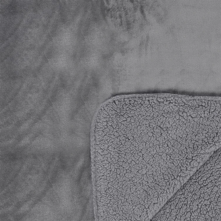 Grosses soldes 🛒 Paris Prix Plaid Déco Flanelle Sherpa 140x200cm Gris 🥰 4 Grosses soldes 🛒 Paris Prix Plaid Déco Flanelle Sherpa 140x200cm Gris 🥰 – Image 2