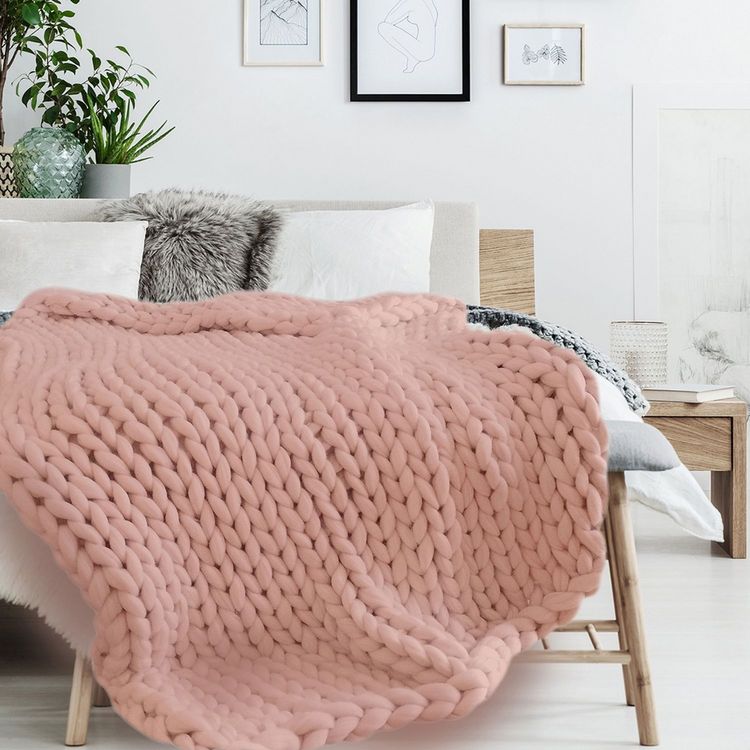 The Home Deco Factory Plaid grosse maille Chunky - L. 150 x l. 120 cm - Rose Meilleure vente ???? The Home Deco Factory Plaid Grosse Maille Chunky - L. 150 X L. 120 Cm - Rose ???? -Jardin Privé Shop unnamed file 1863