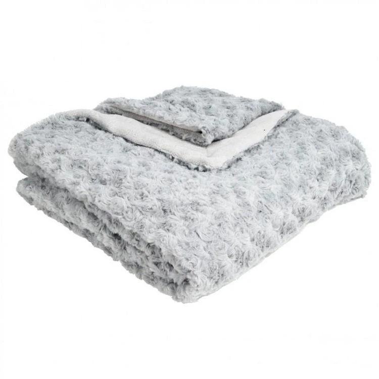 Remise 🌟 Plaid Imitation Fourrure Bouclée 180x230cm Gris Clair 💯 3 Remise 🌟 Plaid Imitation Fourrure Bouclée 180x230cm Gris Clair 💯