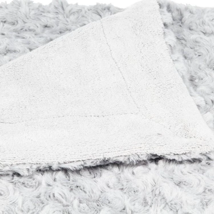 Remise 🌟 Plaid Imitation Fourrure Bouclée 180x230cm Gris Clair 💯 4 Remise 🌟 Plaid Imitation Fourrure Bouclée 180x230cm Gris Clair 💯 – Image 2