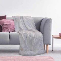 Remise 🛒 TOILINUX Plaid Imitation Fourrure XXL - 140x200cm - Gris 👍 -Jardin Privé Shop unnamed file 1928