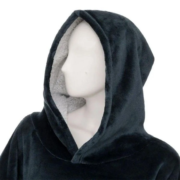 Coupon 😀 Plaid Sweat Manche Flan 70x106cm Bleu Egéen ✔️ 4 Coupon 😀 Plaid Sweat Manche Flan 70x106cm Bleu Egéen ✔️ – Image 2