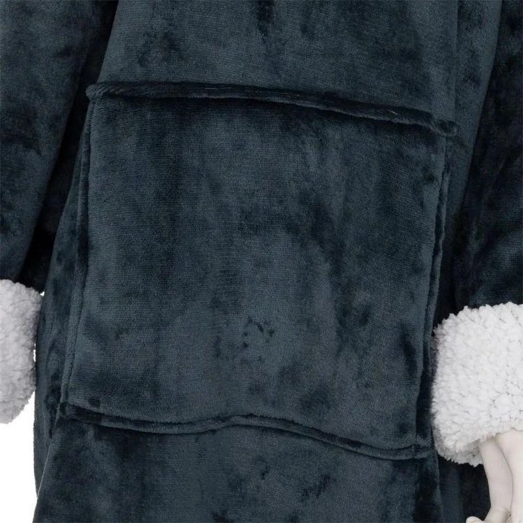 Coupon 😀 Plaid Sweat Manche Flan 70x106cm Bleu Egéen ✔️ 5 Coupon 😀 Plaid Sweat Manche Flan 70x106cm Bleu Egéen ✔️ – Image 3