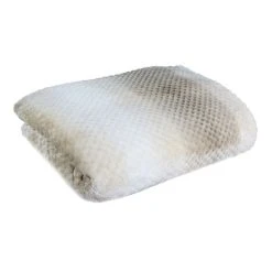 Meilleure vente 👍 The Home Deco Factory Plaid Polaire Nid D'abeille Cocooning - L. 150 X L. 200 Cm - Beige 😀