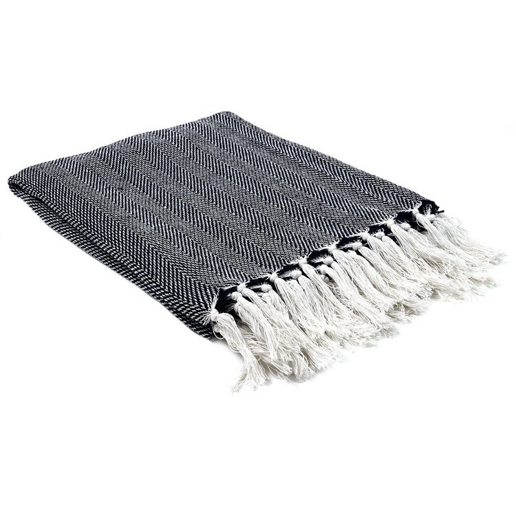 The Home Deco Factory Plaid jacquard - Bleu marine Grosses soldes ???? The Home Deco Factory Plaid Jacquard - Bleu Marine ⭐ -Jardin Privé Shop unnamed file 2040