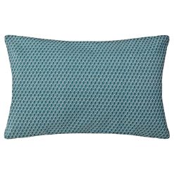 Vente flash ???? ATMOSPHERA Coussin Rectangulaire En Coton à Motif Otto - 30 X 50 - Bleu Canard ????
