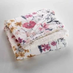 Sortie 🌟 Paris Prix Plaid Velours Imprimé Florabella 125x150cm Blanc 🌟 -Jardin Privé Shop unnamed file 2068