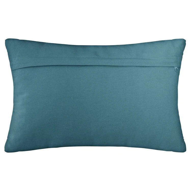 Vente flash 😍 ATMOSPHERA Coussin Rectangulaire En Coton à Motif Otto - 30 X 50 - Bleu Canard 😍 4 Vente flash 😍 ATMOSPHERA Coussin Rectangulaire En Coton à Motif Otto - 30 X 50 - Bleu Canard 😍 – Image 2