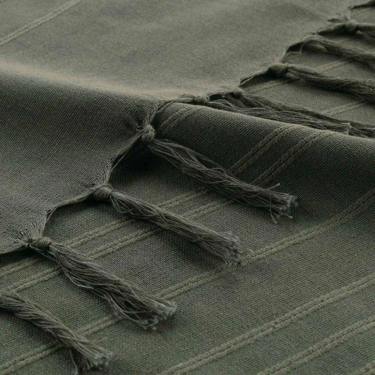 Grosses soldes ✔️ Paris Prix Plaid Uni à Franges Lilia 150x150cm Kaki 🛒 5 Grosses soldes ✔️ Paris Prix Plaid Uni à Franges Lilia 150x150cm Kaki 🛒 – Image 3