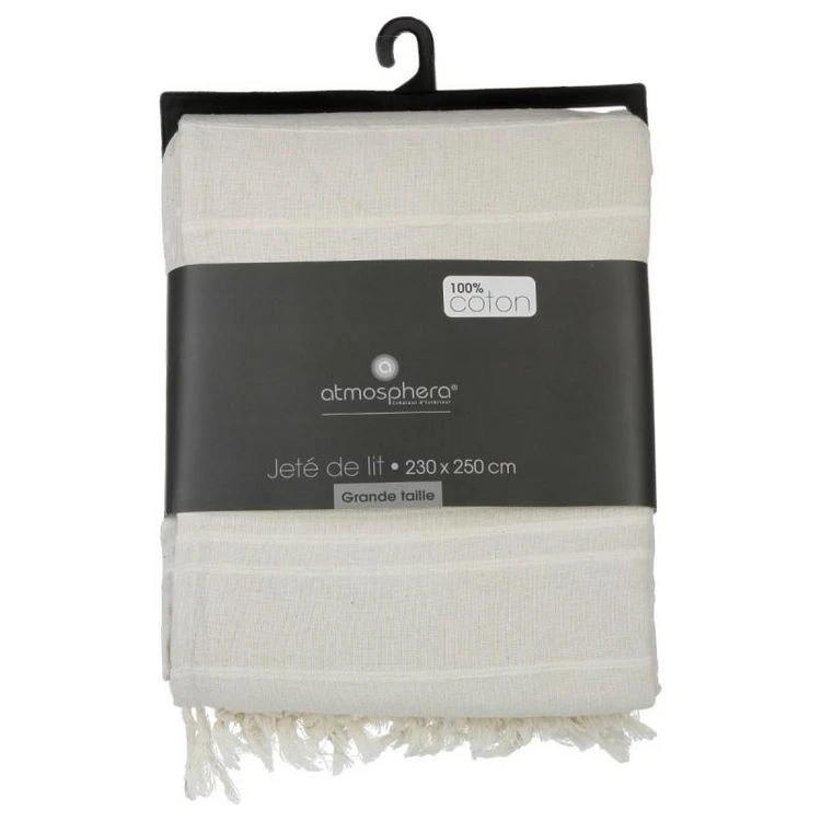 Offres 🥰 Jeté De Lit Algodon 230x250cm Ivoire 🎁 5 Offres 🥰 Jeté De Lit Algodon 230x250cm Ivoire 🎁 – Image 3