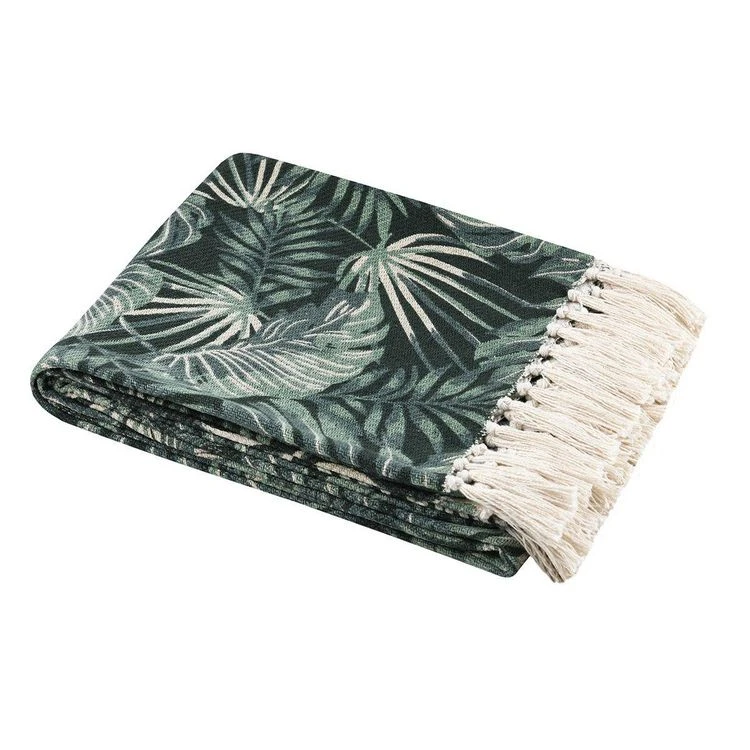 Tout neuf 💯 Lovely Casa Plaid 130x150 Cm Vibes Vert Coton 🎁 3 Tout neuf 💯 Lovely Casa Plaid 130x150 Cm Vibes Vert Coton 🎁