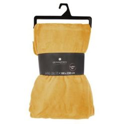 Le moins cher ???? Plaid Doux Uni Flanel 180x230cm Ocre ???? -Jardin Privé Shop unnamed file 2202