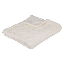 Acheter ✔️ Plaid Imitation Fourrure Mara 120x160cm Blanc ????