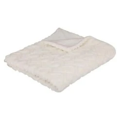 Acheter ✔️ Plaid Imitation Fourrure Mara 120x160cm Blanc 🧨