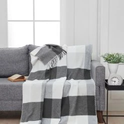 Remise ✨ Sensei Maison Plaid Chaud Avec Franges NASH 🌟 -Jardin Privé Shop unnamed file 2229