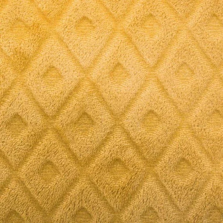 Nouveau ✔️ Plaid Imprimé Losange 3D 125x150cm Ocre ⌛ 5 Nouveau ✔️ Plaid Imprimé Losange 3D 125x150cm Ocre ⌛ – Image 3