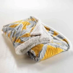 Remise ✨ Paris Prix Plaid Velours Imprimé Isibelle 125x150cm Jaune 👏 -Jardin Privé Shop unnamed file 2378