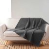 Coupon ???? Paris Prix Plaid Nid D'Abeille Uni Gaufrette 125x150cm Anthracite ???? -Jardin Privé Shop unnamed file 2386