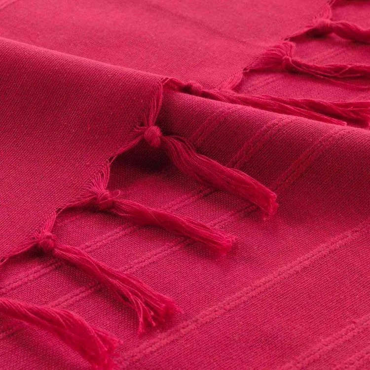 Vente flash 🧨 Paris Prix Plaid Uni à Franges Lilia 150x150cm Framboise 👍 5 Vente flash 🧨 Paris Prix Plaid Uni à Franges Lilia 150x150cm Framboise 👍 – Image 3