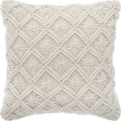 Jardin Privé Shop 21 Bon marché 🌟 ATMOSPHERA Coussin Déco Macramé Forme Losanges 40x40 Cm 😀