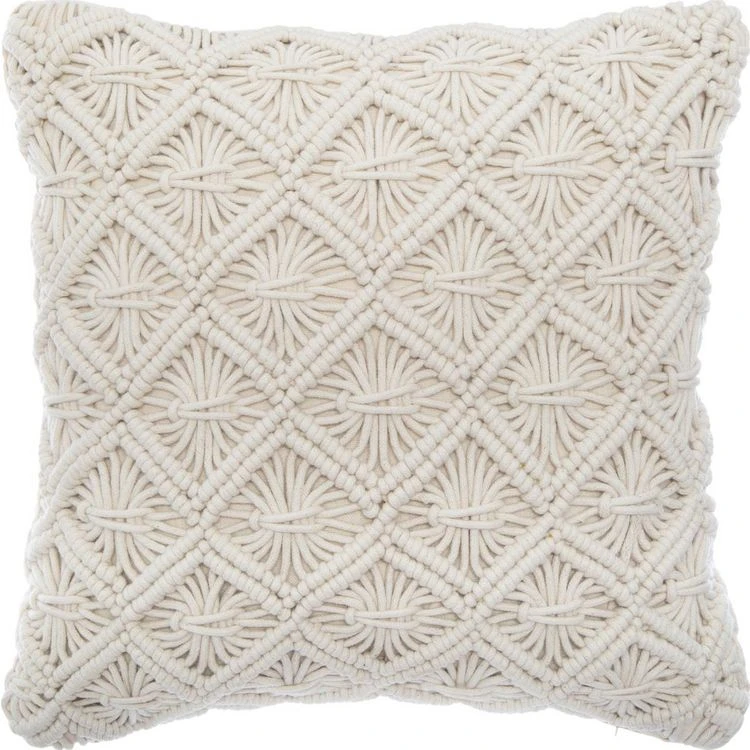Bon marché 🌟 ATMOSPHERA Coussin Déco Macramé Forme Losanges 40x40 Cm 😀 3 Bon marché 🌟 ATMOSPHERA Coussin Déco Macramé Forme Losanges 40x40 Cm 😀