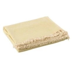 Vente flash 😀 Paris Prix Plaid Déco En Coton Irrégulier 130x170cm Jaune 🤩