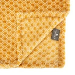 Budget 🛒 Plaid Flanelle Imprimé Otto 125x150cm Jaune Ocre 🧨 -Jardin Privé Shop unnamed file 2473