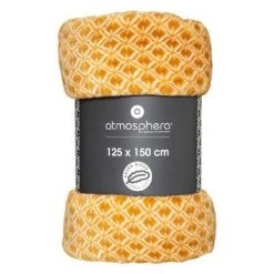 Budget 🛒 Plaid Flanelle Imprimé Otto 125x150cm Jaune Ocre 🧨 -Jardin Privé Shop unnamed file 2474