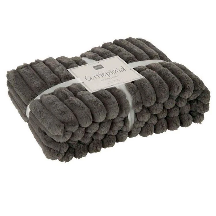 De gros 🔥 Paris Prix Plaid Design Uni Corduroy 130x180cm Gris Foncé 😉 3 De gros 🔥 Paris Prix Plaid Design Uni Corduroy 130x180cm Gris Foncé 😉