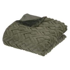 Coupon ???? Plaid Imitation Fourrure Mara 120x160cm Kaki ????